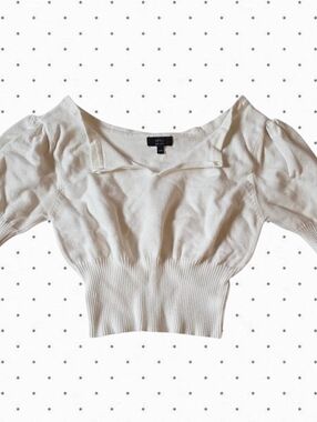 Debut Short Sleeve Ribbed Babydoll Crop Top